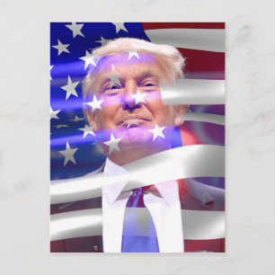 Donald Trump-Flagge Postkarte