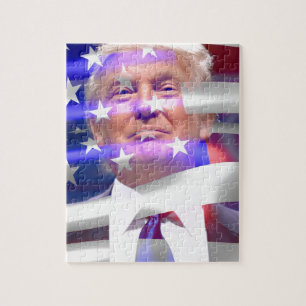 Donald Trump-Flagge Puzzle