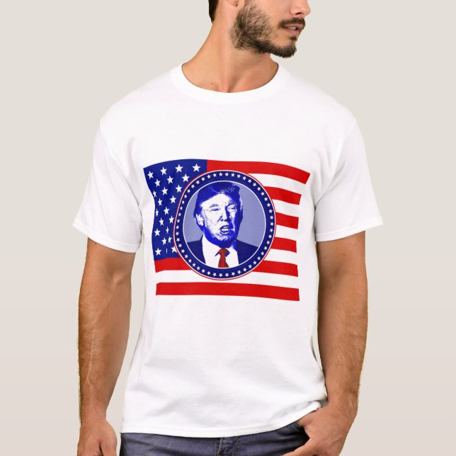 Donald Trump-Flagge T-Shirt (Vorderseite)