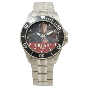 Donald Trump Foto 2024 Behalte Amerika Groß Armbanduhr