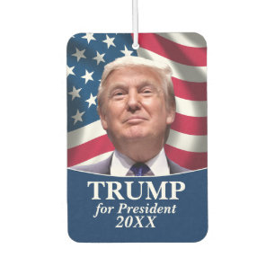 Donald Trump Foto American Flag - Präsident 2020 Autolufterfrischer