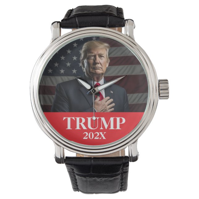 Donald Trump Foto Behalte Amerika groß Armbanduhr (Vorderseite)
