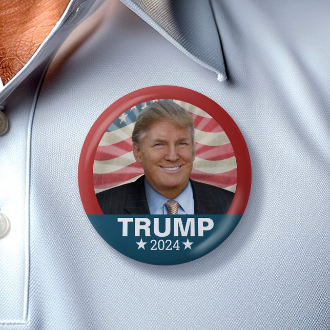 Donald Trump Foto - Präsident 2024 Amerikanische F Button (Trump 2024 Button - Great Campaign and Rally button for the Next Election)