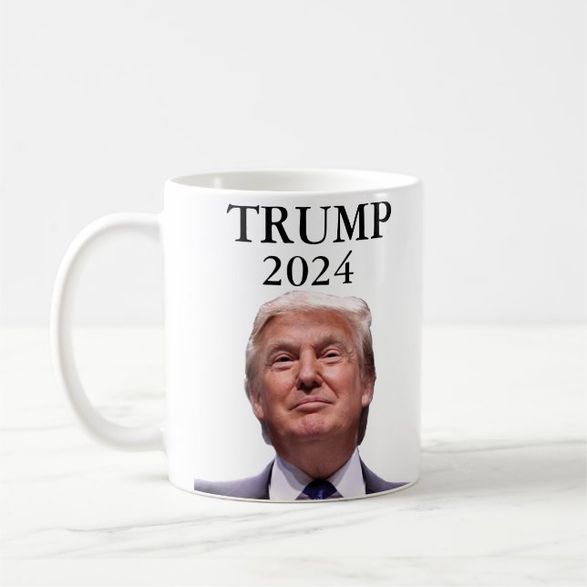 Donald Trump Foto Präsident 2024 Decal Kaffeetasse (Links)