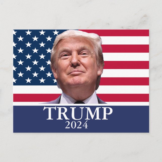 Donald Trump Foto - Präsident 2024 Feiertagspostkarte (Vorderseite)