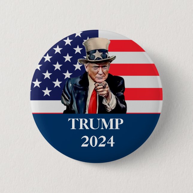 Donald Trump Foto - Präsident genug sagte Pinba Button (Vorderseite)
