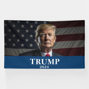 Donald Trump Foto - Trump 2024 Behalte Amerika gro Banner