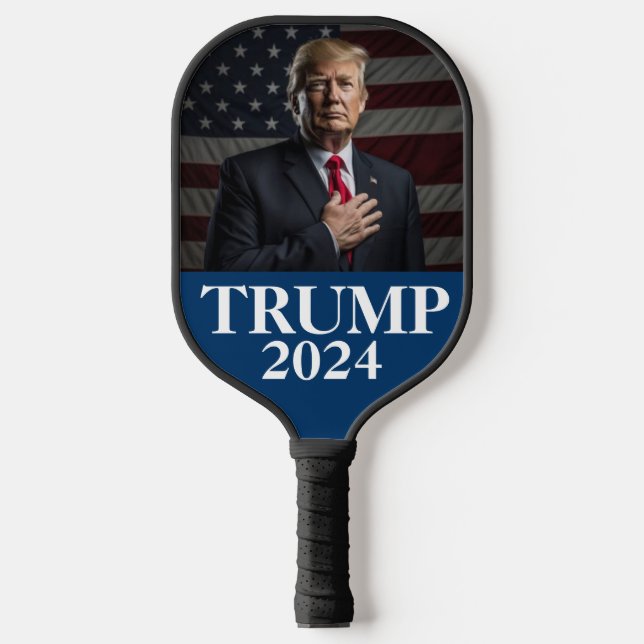 Donald Trump Foto - Trump 2024 Behalte Amerika gro Pickleball Schläger (Vorderseite)