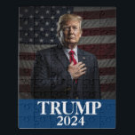 Donald Trump Foto - Trump 2024 Behalte Amerika gro Puzzle<br><div class="desc">Donald Trump Foto - Trump 2024 Behalte Amerika groß</div>