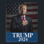 Donald Trump Foto - Trump 2024 Behalte Amerika gro Puzzle<br><div class="desc">Donald Trump Foto - Trump 2024 Behalte Amerika groß</div>