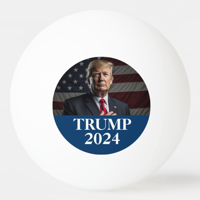 Donald Trump Foto - Trump 2024 Behalte Amerika gro Tischtennisball (Vorderseite)