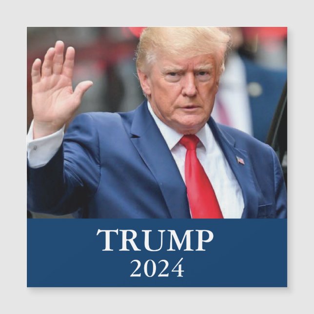 Donald Trump Foto - Trump 2024 Magnetkarte (Vorderseite)