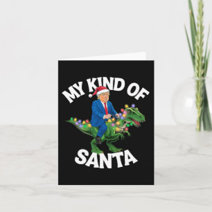 Donald Trump frory Christmas Dinosaur Xmas T-rex Karte