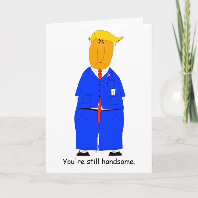Donald Trump Funny Birthday Card for Senior Man Karte (Vorderseite)