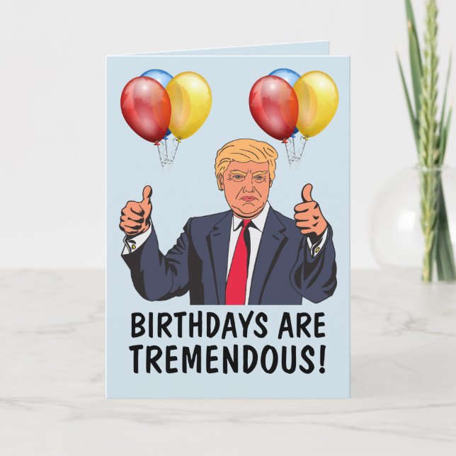 DONALD TRUMP FUNNY BIRTHDAY GREETING CARDS KARTE (Vorderseite)