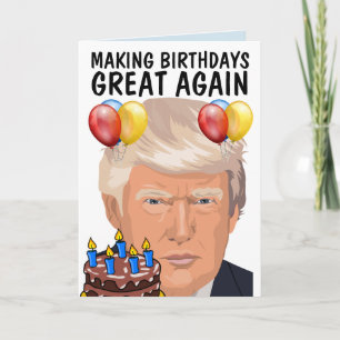 DONALD TRUMP Funny BIRTHDAY Grußkarten Karte