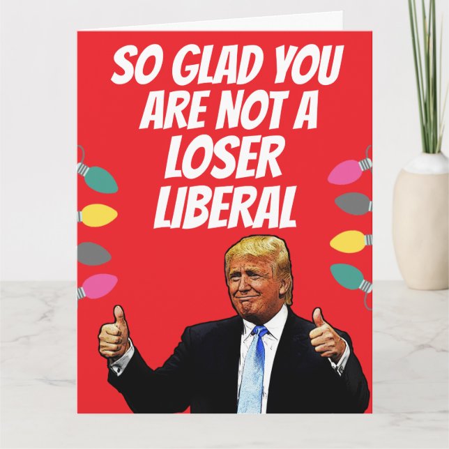 DONALD TRUMP FUNNY CHRISTMAS GREETING CARD KARTE (Vorderseite)