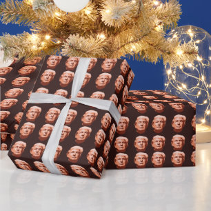 DONALD TRUMP FUNNY CHRISTMAS WRAPPING PAPIER GESCHENKPAPIER
