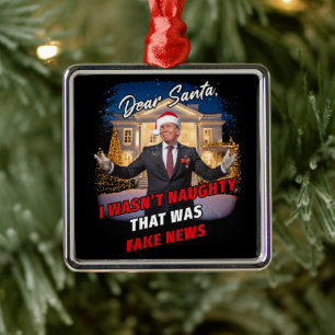 Donald Trump Funny Joke, Lieber Weihnachten, Fake  Ornament Aus Metall