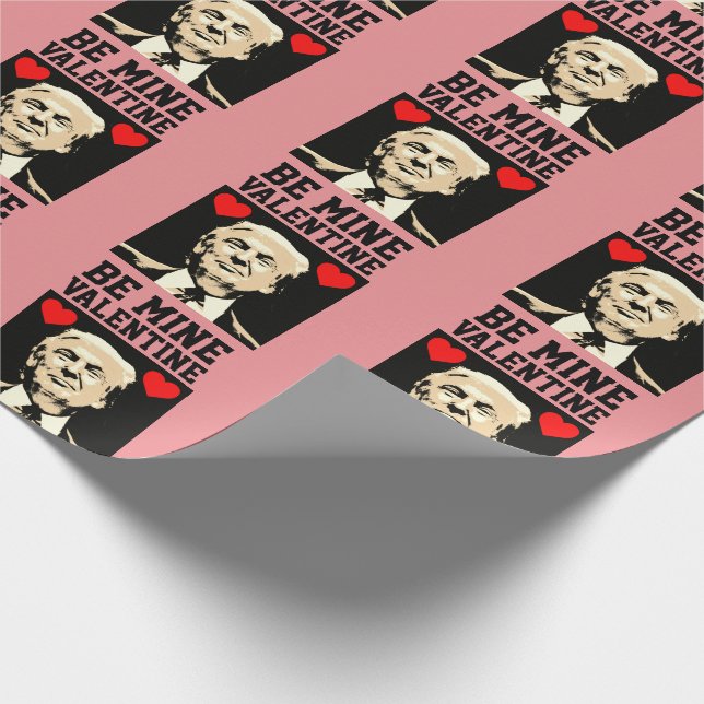 DONALD TRUMP FUNNY VALENTINE'S DAY GESCHENKPAPIER (Ecke)