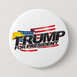 Donald Trump für den Präsidenten (mit Haar) Button