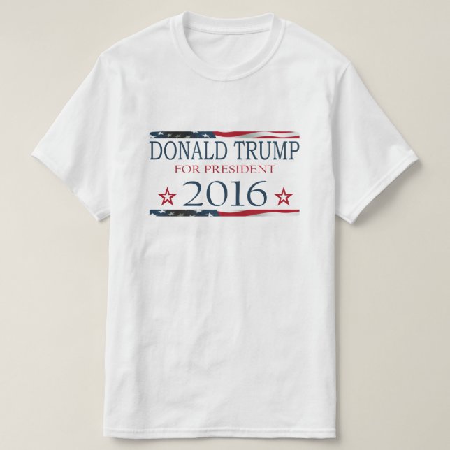 Donald Trump für Präsident 2016, USA FLag T-Shirt (Design vorne)