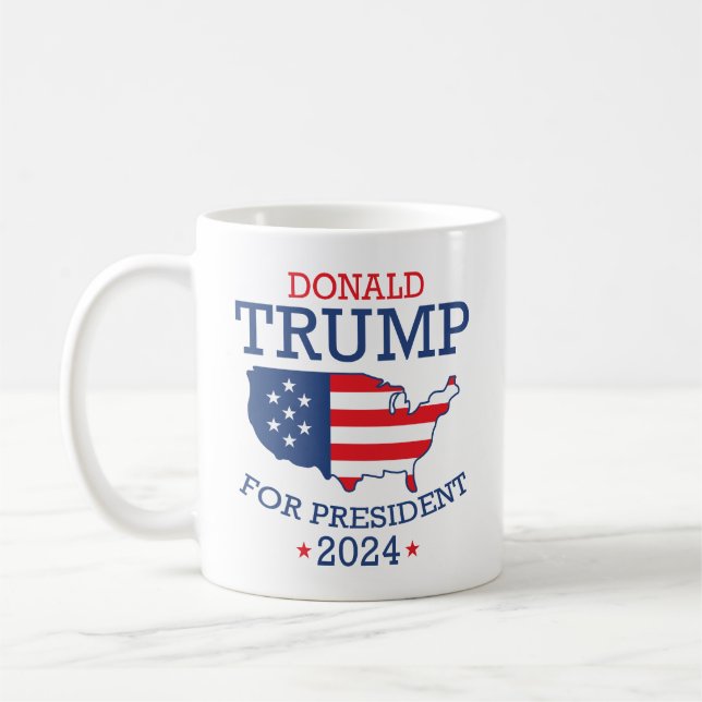 Donald Trump für Präsident 2024 Kaffeetasse (Links)