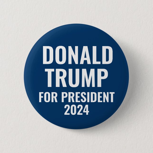 Donald Trump für Präsident 2024 Pinback Button (Vorderseite)