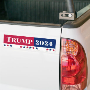Donald Trump für Präsident 2024 Red White Blue Car Autoaufkleber
