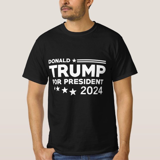 Donald Trump für Präsident 2024 T-Shirt (Vorderseite)