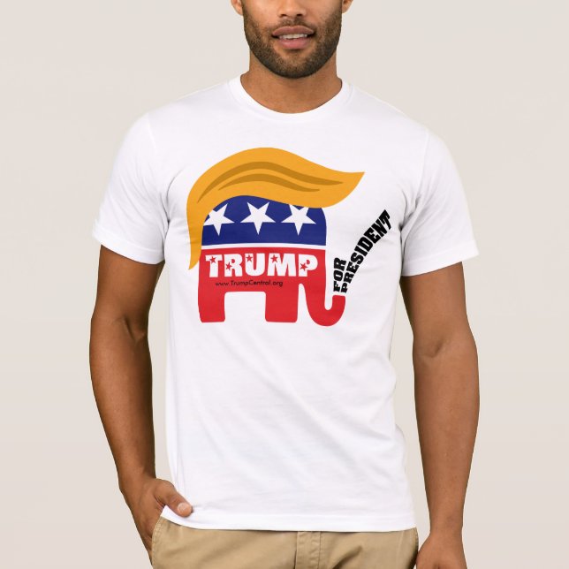 Donald Trump für Präsident GOP Elephant Hair T-Shirt (Vorderseite)
