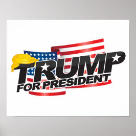 Donald Trump für Präsident (mit Haar) Poster