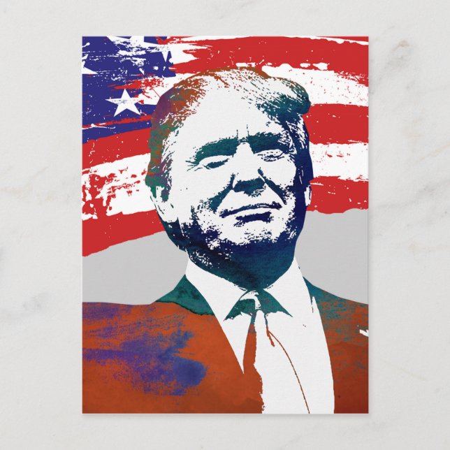 Donald Trump für Präsident Postkarte (Vorderseite)