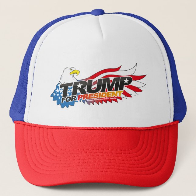 Donald Trump für Präsident Trucker Hat Truckerkappe (Vorderseite)