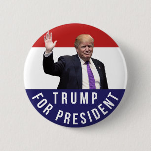 Donald Trump für Präsidenten Foto Retro Button