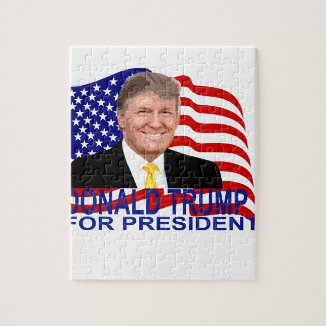 Donald Trump für Präsidenten T-Shirt "; .png Puzzle (Vertikal)