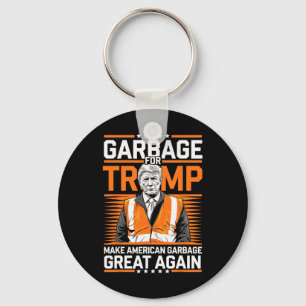 Donald Trump Garbage Orange Reflection Safety Vest Schlüsselanhänger