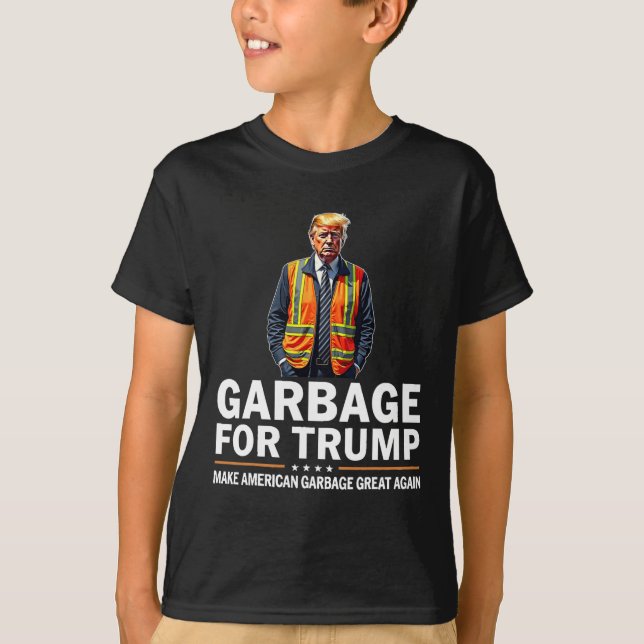 Donald Trump Garbage Orange Reflection Safety Vest T-Shirt (Vorderseite)