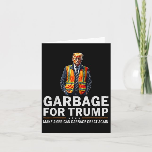 Donald Trump Garbyge Orange Reflektive Safety Vest Karte (Vorderseite)