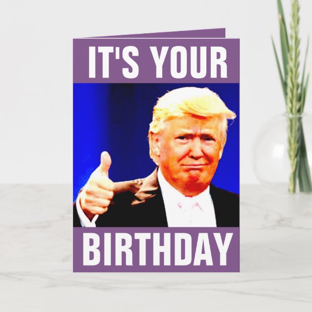 DONALD TRUMP GEBURTSTAG GREETKARTEN FEIERTAGSKARTE (Vorderseite)