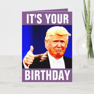 DONALD TRUMP GEBURTSTAG GREETKARTEN FEIERTAGSKARTE