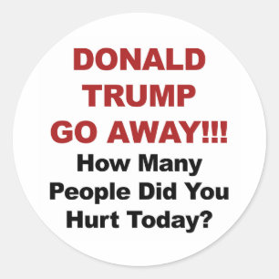 Donald Trump geht weg Runder Aufkleber