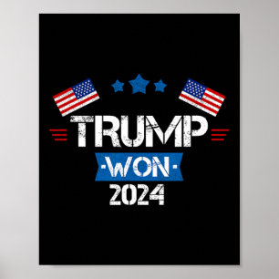 Donald Trump gewann die Amtseinführung der Männer  Poster
