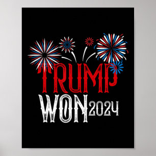 Donald Trump gewann die Amtseinführung der Männer Poster