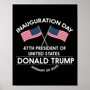 Donald Trump gewann die Amtseinführung der Männer Poster