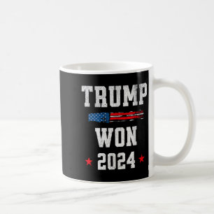 Donald Trump gewinnt 2024 Wahl 47. Präsident Kaffeetasse