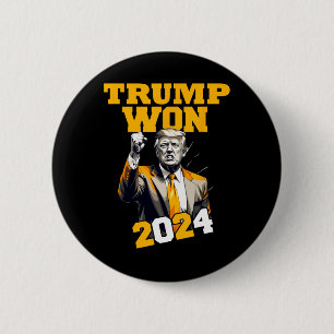 Donald Trump gewinnt 2024 Wahleinweihung Men Wo Button