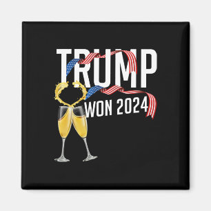Donald Trump gewinnt 2024 Wahleinweihung Men Wo Magnet