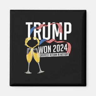Donald Trump gewinnt 2024 Wahleinweihung Men Wo Magnet
