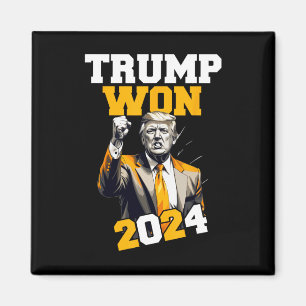 Donald Trump gewinnt 2024 Wahleinweihung Men Wo Magnet